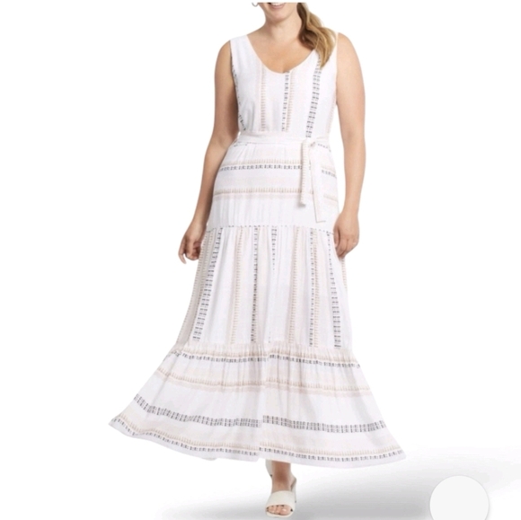 Tribal Femme 50th Anniversary Sleeveless Tiered V-Neck Maxi Dress - Size XL - Picture 1 of 15